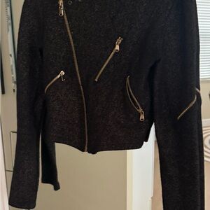 Women's Black Zippered Jacket